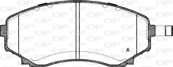 OPEN PARTS Комплект тормозных колодок, дисковый тормоз BPA0397.22